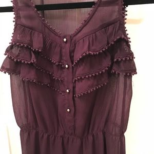 Sheer purple blouse